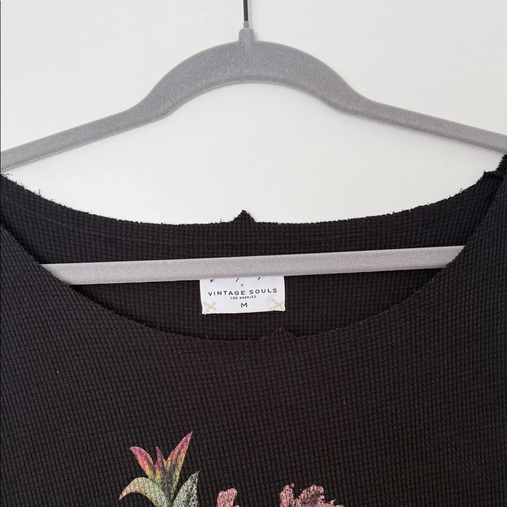 Free People Black Midi Dress with Floral Accents - Picture 11 of 13